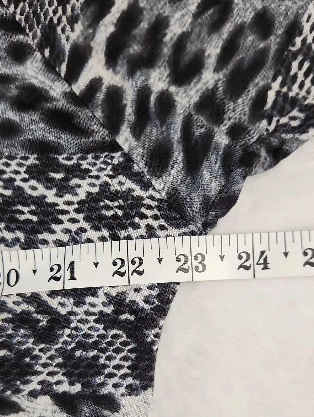 MICHAEL Michael Kors Black & White Mixed Animal & Snake Print Long Sleeve Top XL